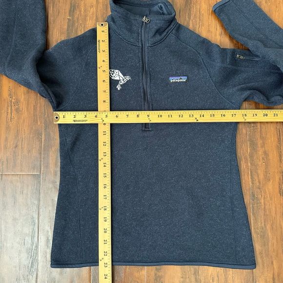PATAGONIA Womens Better Sweater 1/4-Zip Pullover in Navy Company Logo - Picture 9 of 9
